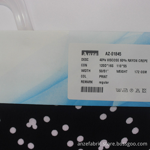 White Dot Printed Single Jersey Knit Fabric